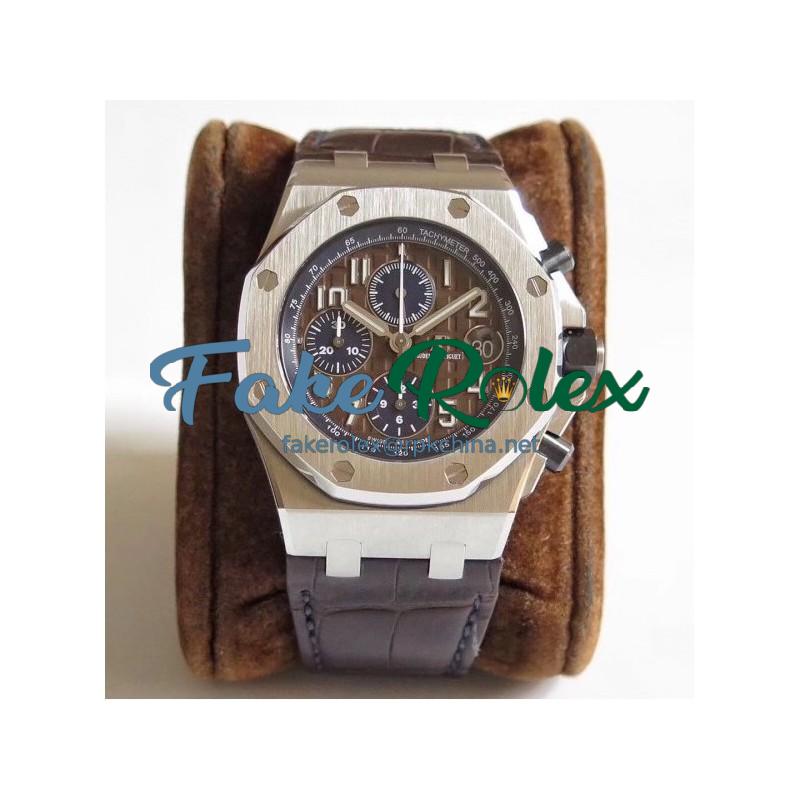 Replica Audemars Piguet Royal Oak Offshore Chronograph 2018 SIHH 26470 JF V2 Stainless Steel Chocolate Dial Swiss 3126