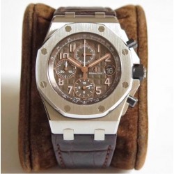 Replica Audemars Piguet Royal Oak Offshore Chronograph 2018 SIHH 26470 JF V2 Stainless Steel Brown Dial Swiss 3126