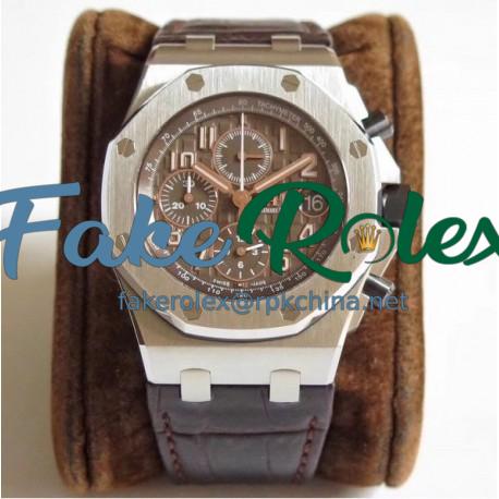 Replica Audemars Piguet Royal Oak Offshore Chronograph 2018 SIHH 26470 JF V2 Stainless Steel Brown Dial Swiss 3126