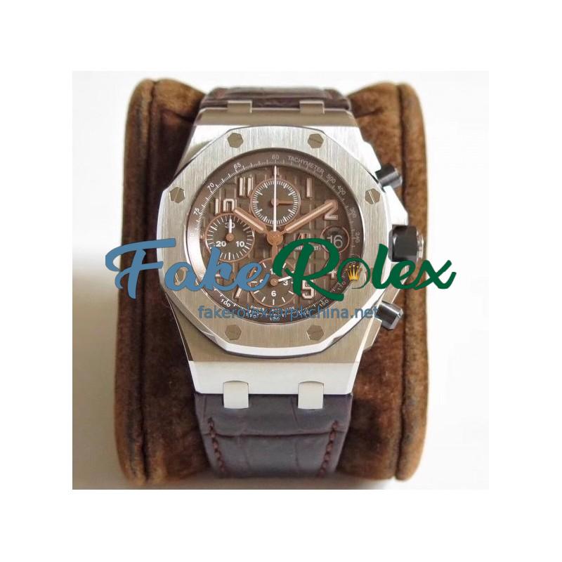 Replica Audemars Piguet Royal Oak Offshore Chronograph 2018 SIHH 26470 JF V2 Stainless Steel Brown Dial Swiss 3126