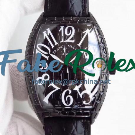 Replica Franck Muller Black Croco 8880 CH BLK CRO N PVD Black Dial M8215