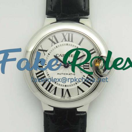 Replica Ballon Bleu De Cartier Ladies 33MM W6920085 AF Stainless Steel Silver Dial Swiss Calibre 076