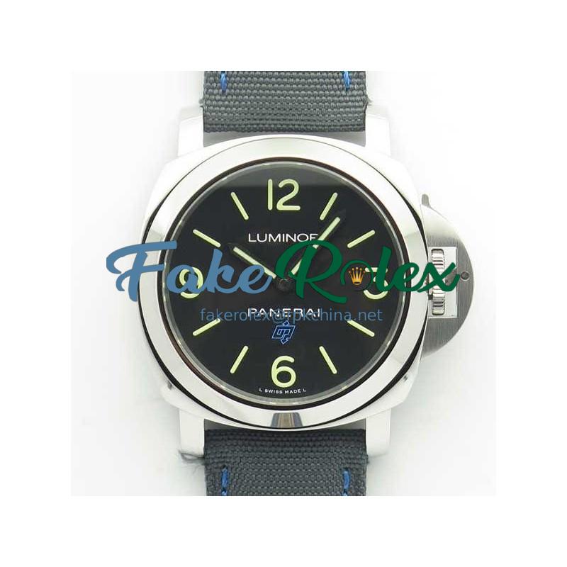 Replica Panerai Luminor Base Blue Logo 3 days Acciaio PAM774 XF Stainless Steel Black Dial A6498