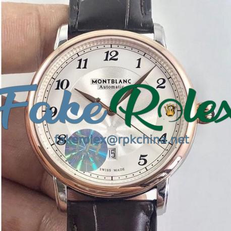 Replica Montblanc Star Legacy Automatic 42MM 117576 TH Stainless Steel & Rose Gold Silver Dial Swiss MB 24.01