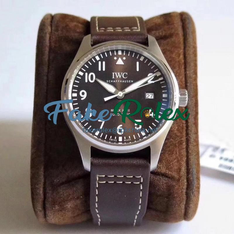 Replica IWC Pilot Mark XVIII Antoine De Saint Exepury IW327003 MKS  Stainless Steel Chocolate Dial M9015