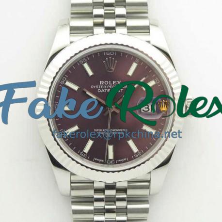 Replica Rolex Datejust II 126334 41MM N Stainless Steel Purple Dial Swiss 3235