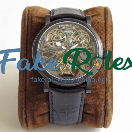 Replica Franck Muller Giga Tourbillon 7048 T G SQT BR NR TW PVD Silver Skeleton Dial Swiss Tourbillon