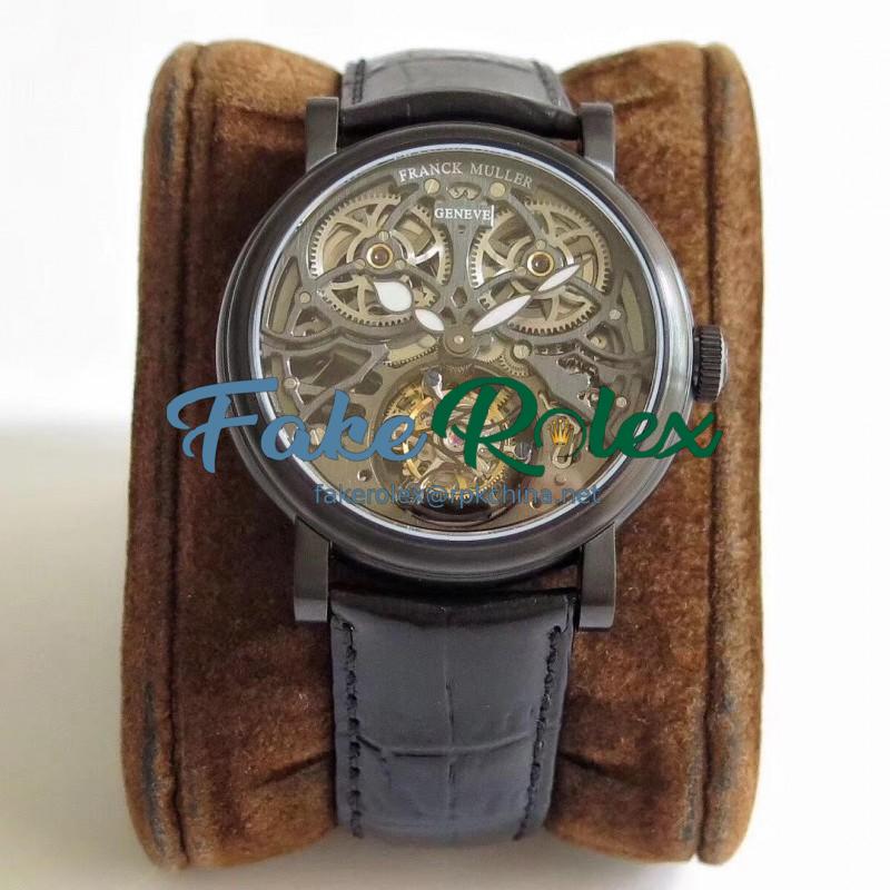 Replica Franck Muller Giga Tourbillon 7048 T G SQT BR NR TW PVD Silver Skeleton Dial Swiss Tourbillon