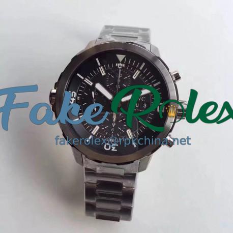 Replica IWC Aquatimer Chronograph IW376804 HBBV6 Stainless Steel Black Dial Swiss 7750