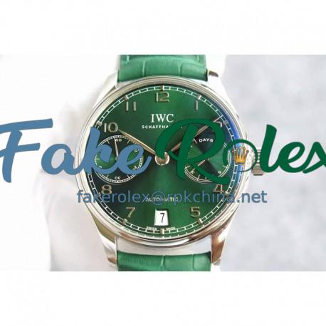 Replica IWC Portuguese IW5007 YL V4 Stainless Steel Green Dial Swiss 52010