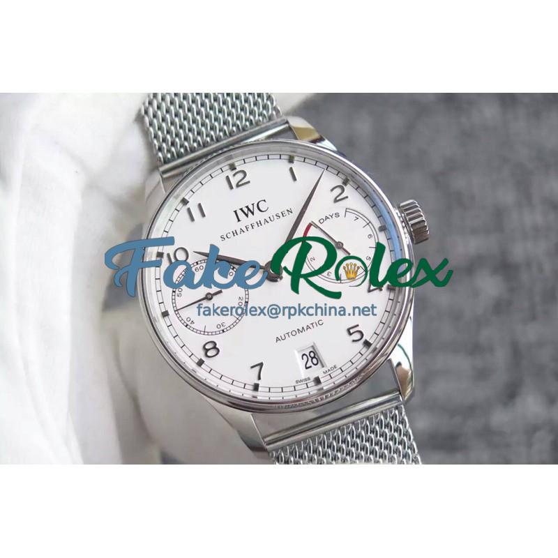 Replica IWC Portuguese IW5007 YL V3 Stainless Steel White Dial Swiss 52010