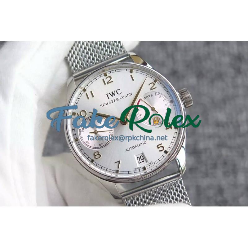 Replica IWC Portuguese IW5007 YL V3 Stainless Steel Silver Dial Swiss 52010