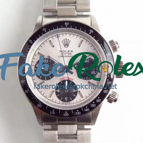 Replica Rolex Daytona Cosmograph Paul Newman 6241 N Stainless Steel Silver Dial Valjoux 72