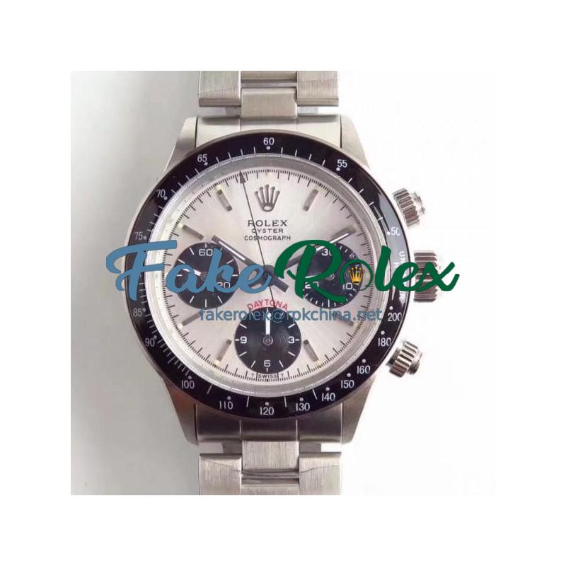 Replica Rolex Daytona Cosmograph Paul Newman 6241 N Stainless Steel Silver Dial Valjoux 72