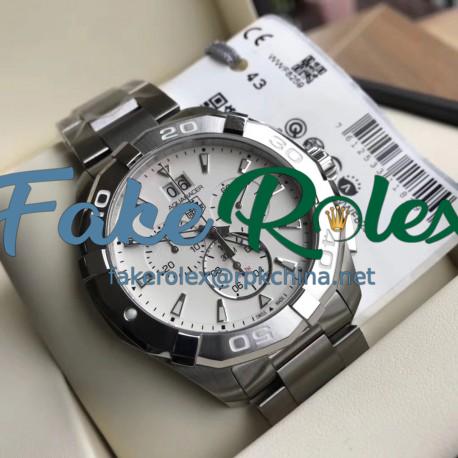 Replica Tag Heuer Aquaracer Chronograph 300M CAY1111.BA0927 N Stainless Steel White Dial Swiss Ronda Quartz 5040B