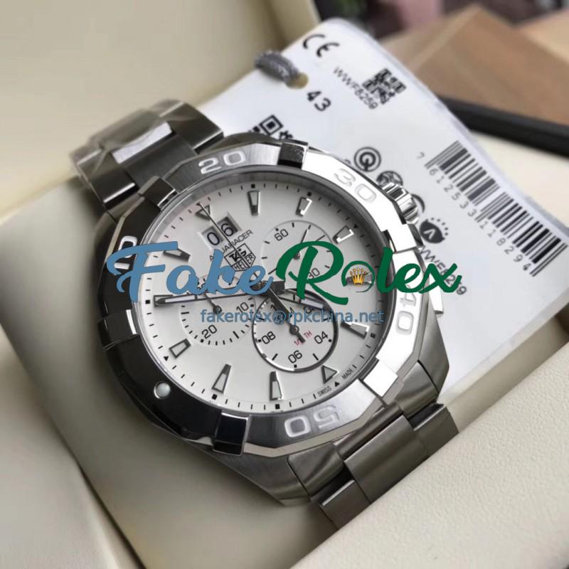 Replica Tag Heuer Aquaracer Chronograph 300M CAY1111.BA0927 N Stainless Steel White Dial Swiss Ronda Quartz 5040B