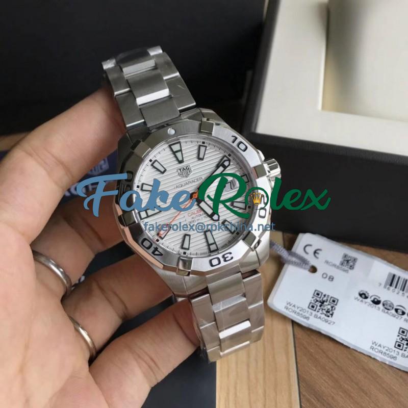 Replica Tag Heuer Aquaracer Calibre 5 WAY2013.BA0927 N Stainless Steel White Dial Swiss SW200