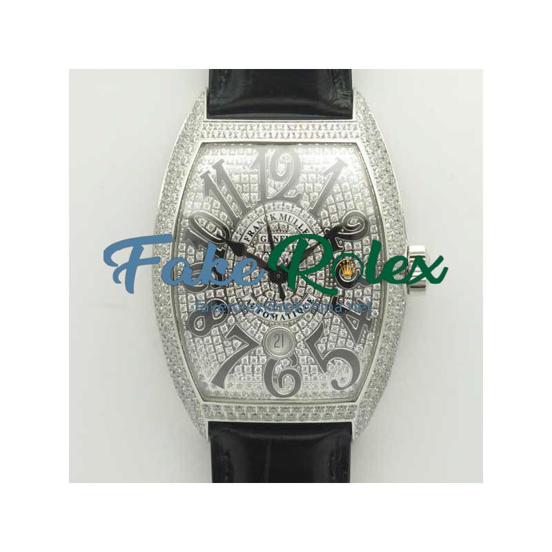 Replica Franck Muller Casablanca 8880 SC DT GF Stainless Steel & Diamonds Diamond Dial Swiss 2824-2