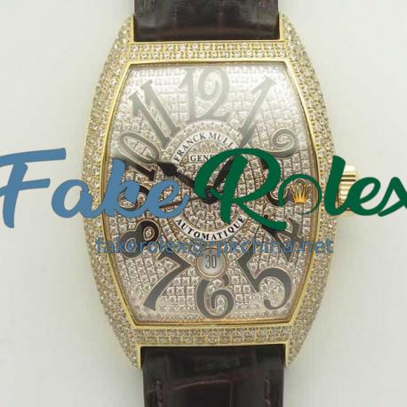 Replica Franck Muller Casablanca 8880 SC DT GF Rose Gold & Diamonds Diamond Dial Swiss 2824-2