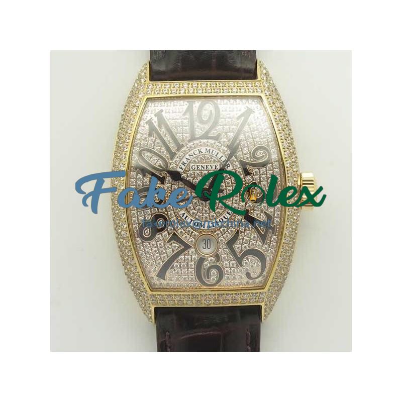 Replica Franck Muller Casablanca 8880 SC DT GF Rose Gold & Diamonds Diamond Dial Swiss 2824-2