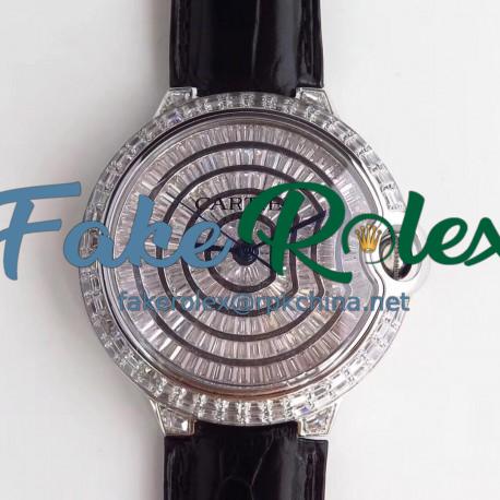 Replica Ballon Bleu De Cartier T Diamond N Stainless Steel Diamond Dial M9015