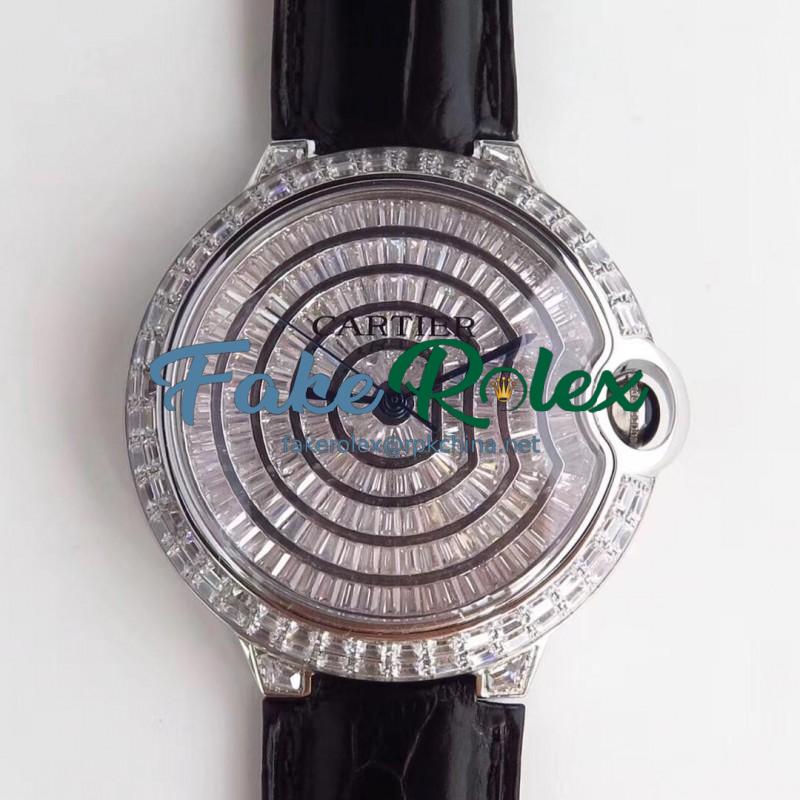 Replica Ballon Bleu De Cartier T Diamond N Stainless Steel Diamond Dial M9015