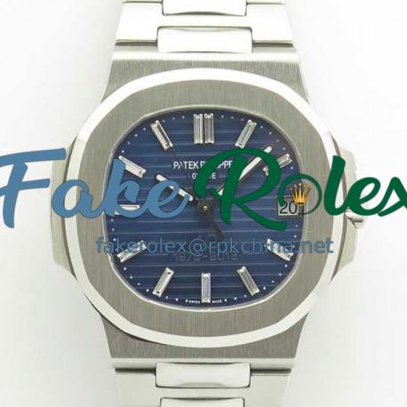 Replica Patek Philippe Nautilus 5711/1P 40TH Anniversary  JJ  Stainless Steel Blue Dial Swiss 324SC