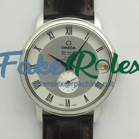 Replica Omega De Ville Prestige Co-Axial Small Seconds 39MM 4813.30.01 TWF Stainless Steel Silver Dial M9015