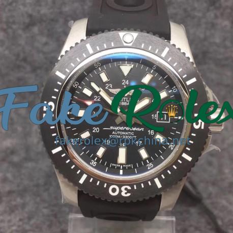 Replica Breitling Superocean II 44MM Y1739310/BF45/152S A20SS.1 GF Stainless Steel Black Dial Swiss 2824-2