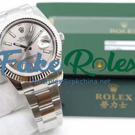 Replica Rolex Datejust II 116334 41MM EW Stainless Steel Anthracite Dial Swiss 3136