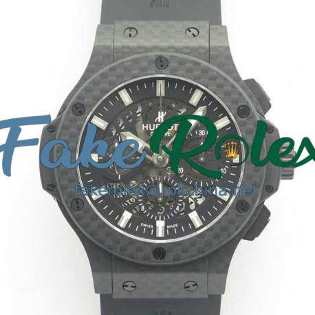 Replica Hublot Big Bang 44MM Full Carbon Fiber 3A Carbon Fiber Skeleton Dial Swiss HUB4100