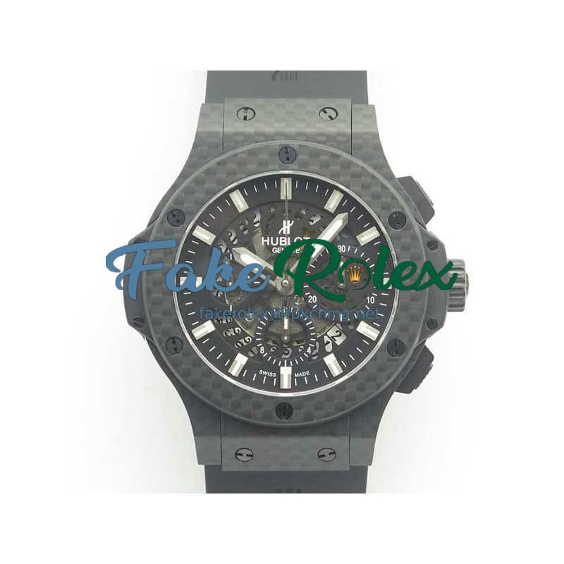 Replica Hublot Big Bang 44MM Full Carbon Fiber 3A Carbon Fiber Skeleton Dial Swiss HUB4100