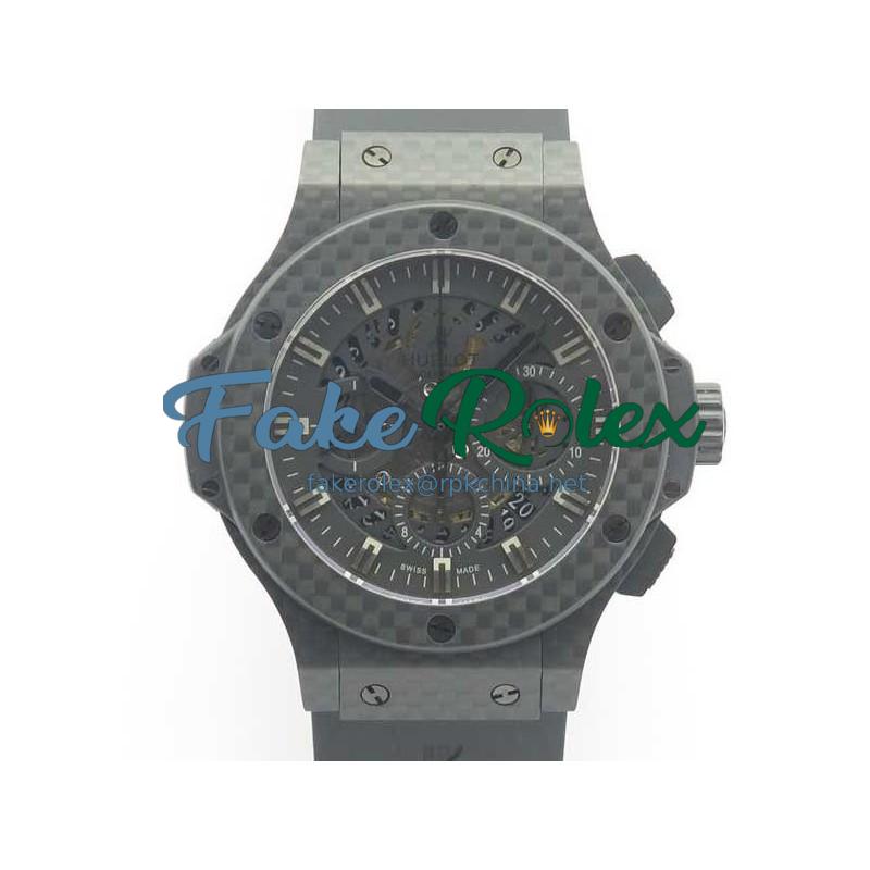 Replica Hublot Big Bang 44MM Full Carbon Fiber 3A Carbon Fiber Skeleton Dial Swiss HUB4100