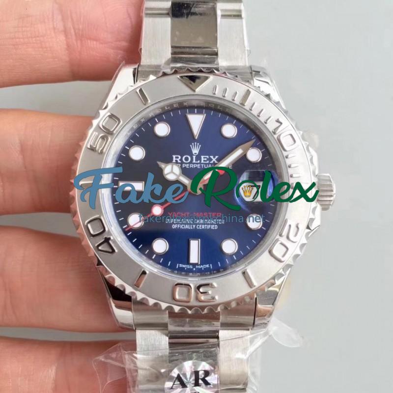 Replica Rolex Yacht-Master 37 268622 AR Stainless Steel 904L Blue Dial Swiss 3135