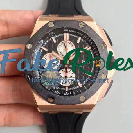 Replica Audemars Piguet Royal Oak Offshore 26401RO.OO.A002CA.01 JF V2 Rose Gold Black Dial Swiss 3126