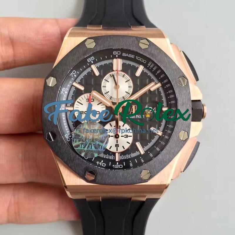 Replica Audemars Piguet Royal Oak Offshore 26401RO.OO.A002CA.01 JF V2 Rose Gold Black Dial Swiss 3126