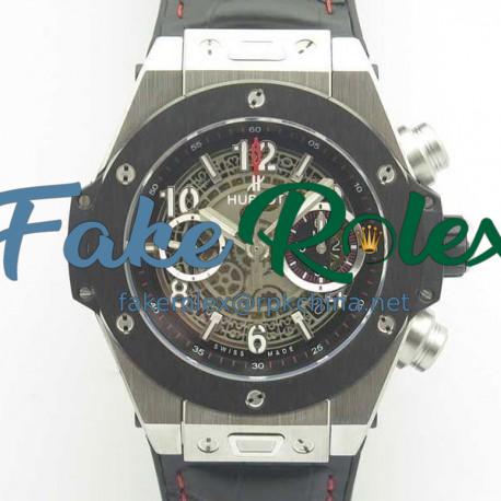 Replica Hublot Big Bang Unico Magic Sapphire 411.JX.1170.RX 3A Stainless Steel & Ceramic Skeleton Dial Swiss HUB1242