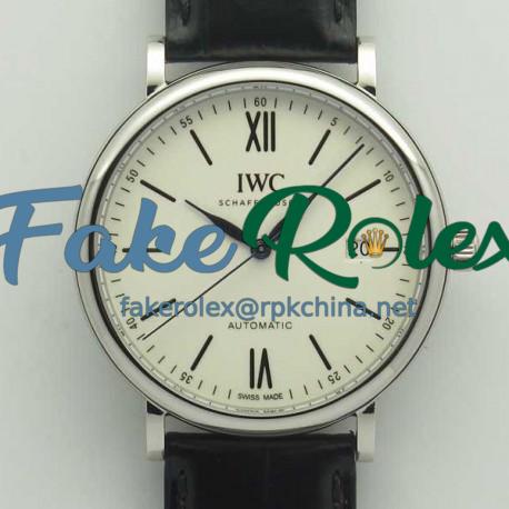 Replica IWC Portofino Automatic Edition 150 Years IW356519 Stainless Steel White Dial M9015