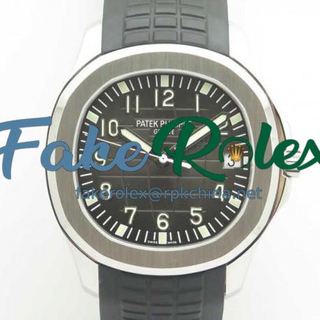 Replica Patek Philippe Aquanaut Jumbo 5167A-001 ZF Stainless Steel Black Dial Swiss 324SC