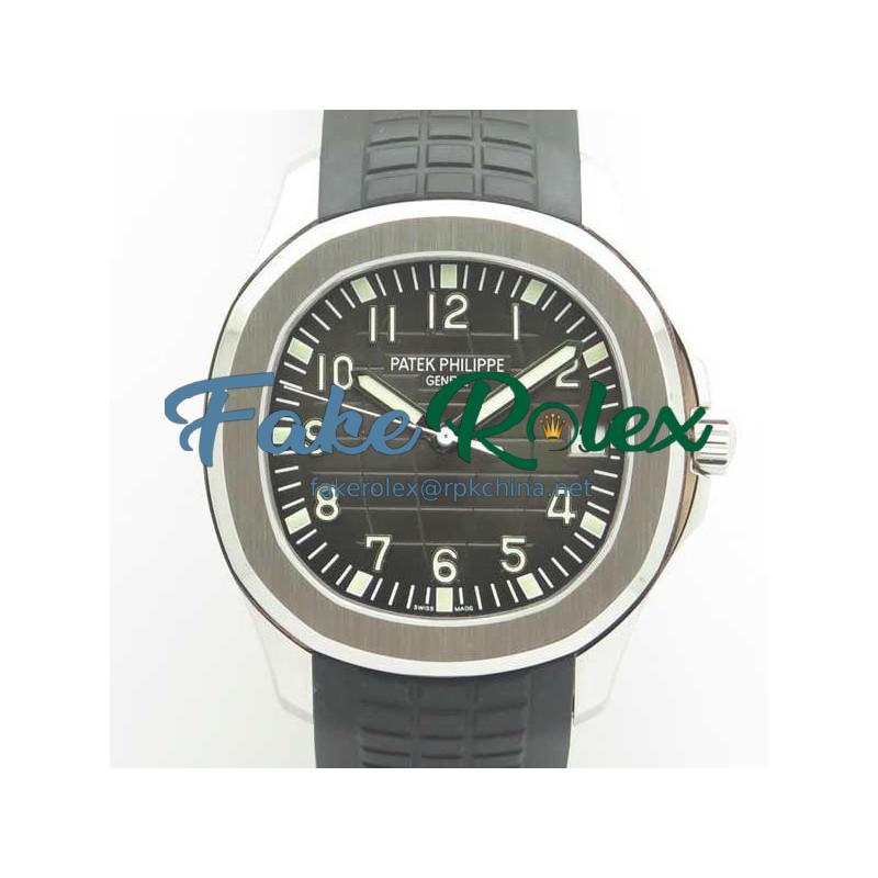 Replica Patek Philippe Aquanaut Jumbo 5167A-001 ZF Stainless Steel Black Dial Swiss 324SC