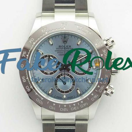 Replica Rolex Daytona Cosmograph 116506 AR V2 Stainless Steel 904L Ice Blue Dial Swiss 4130 Run 6@SEC