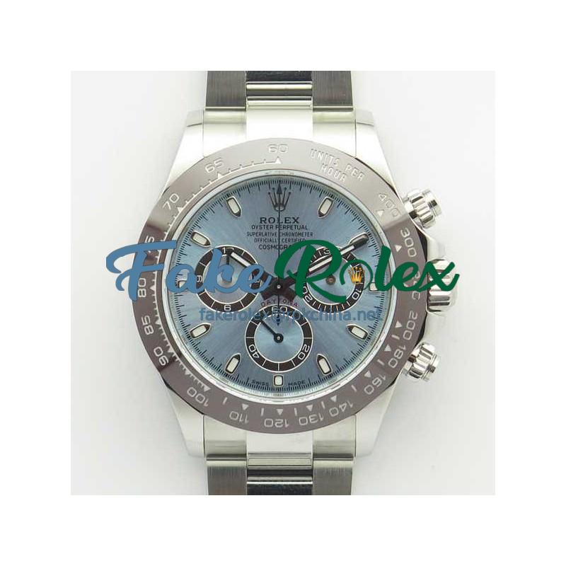 Replica Rolex Daytona Cosmograph 116506 AR V2 Stainless Steel 904L Ice Blue Dial Swiss 4130 Run 6@SEC