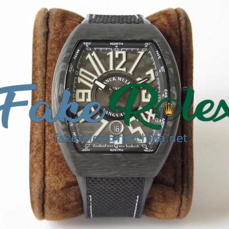 Replica Franck Muller Vanguard Automatic Carbon V 45 SC DT NR BR N Forged Carbon forged Carbon Dial Seiko NH35A