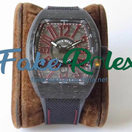 Replica Franck Muller Vanguard Automatic Carbon V 45 SC DT NR BR N Forged Carbon forged Carbon Dial Seiko NH35A