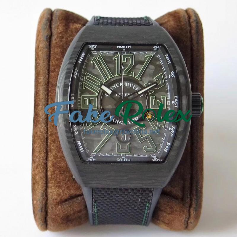 Replica Franck Muller Vanguard Automatic Carbon V 45 SC DT NR BR N Forged Carbon forged Carbon Dial Seiko NH35A