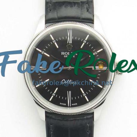 Replica Rolex Cellini 50509 MK V4 Stainless Steel Black Dial Swiss 3132