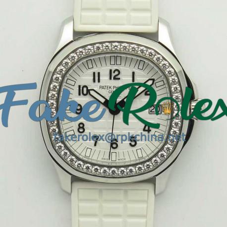 Replica Patek Philippe Aquanaut Luce Ladies 5067A-024 JJ Stainless Steel & Diamonds White Dial Swiss E23-250SC