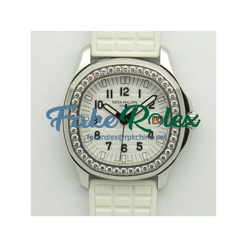 Replica Patek Philippe Aquanaut Luce Ladies 5067A-024 JJ Stainless Steel & Diamonds White Dial Swiss E23-250SC