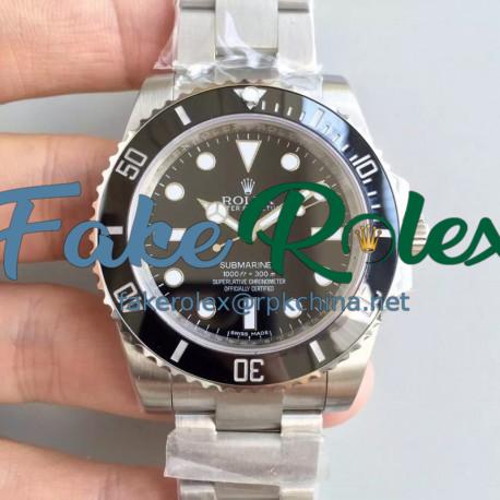 Replica Rolex Submariner 114060 N V8S Stainless Steel Black Dial Swiss 2836-2