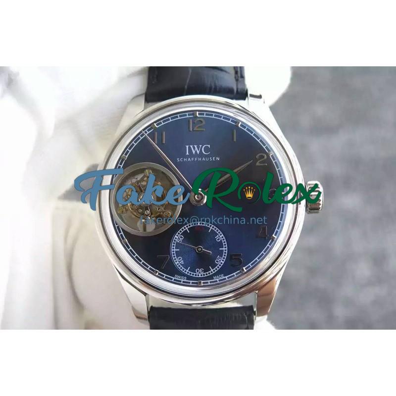 Replica IWC Portugieser Tourbillon IW5463 YL Stainless Steel Blue Dial Swiss 63783